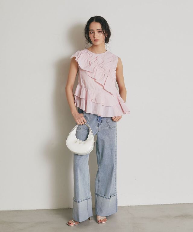 ARVELLIA】ASYMMETRIC CASCADE TOP