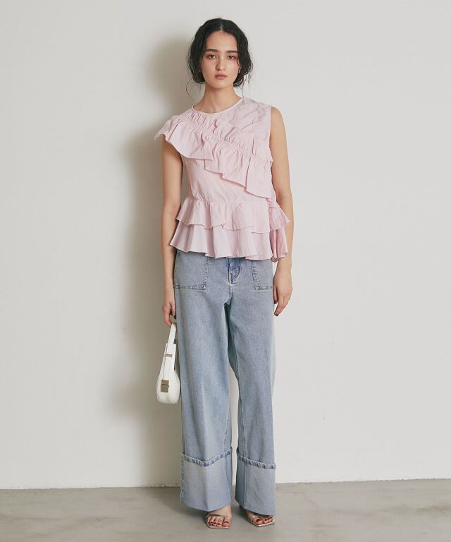 ARVELLIA】ASYMMETRIC CASCADE TOP