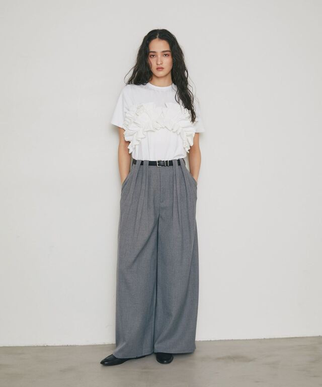 ARVELLIA】SCULPTED TUCK WIGE PANTS
