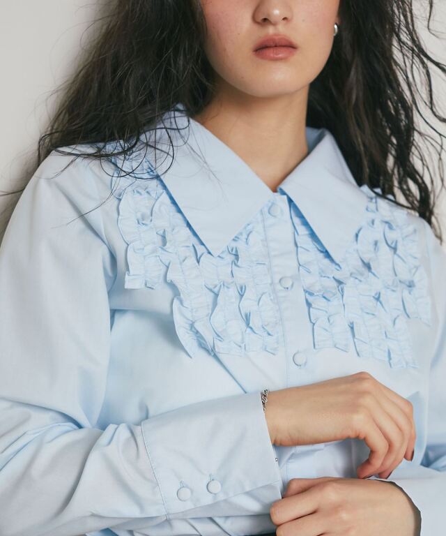 ARVELLIA】FRILL PANEL BLOUSE