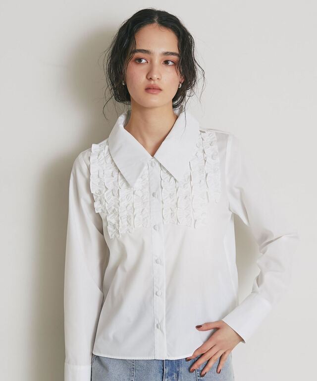 ARVELLIA】FRILL PANEL BLOUSE