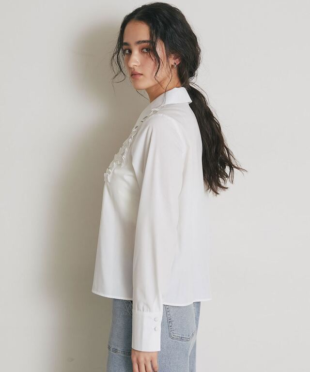 ARVELLIA】FRILL PANEL BLOUSE