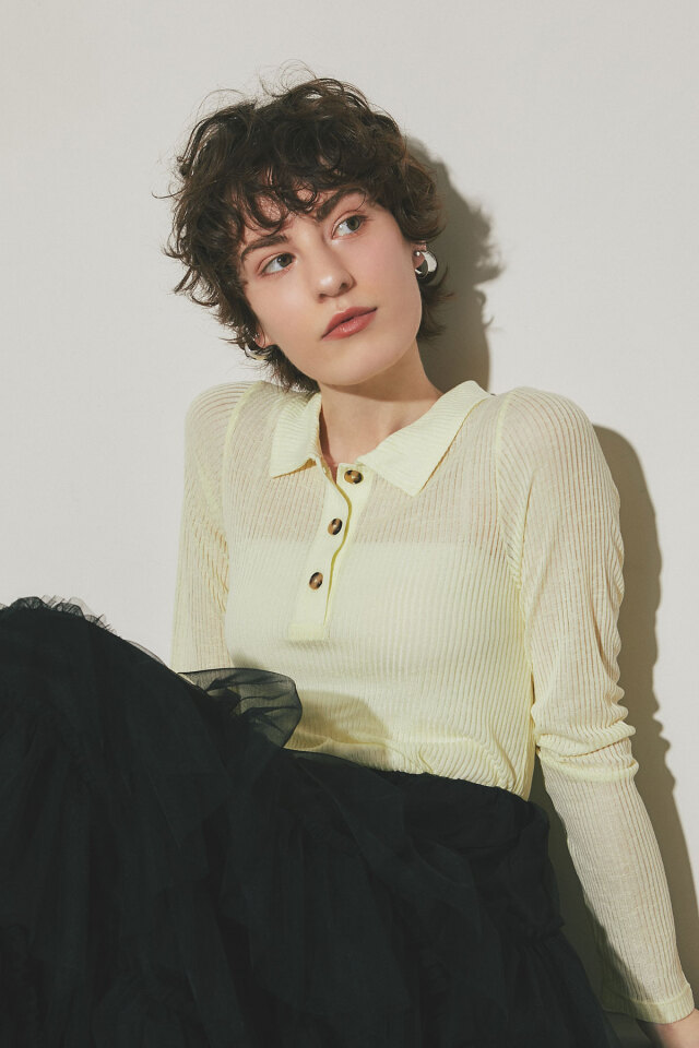 ビジュー付きスウェットチュニック