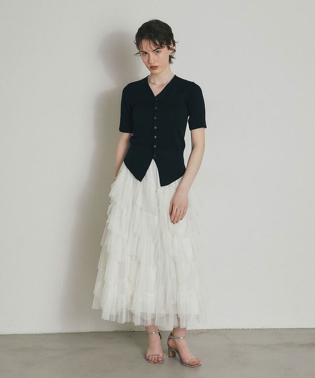 ARVELLIA】RUVHED KNIT TOP