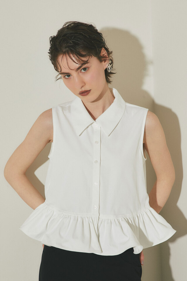 ビジュー付きスウェットチュニック