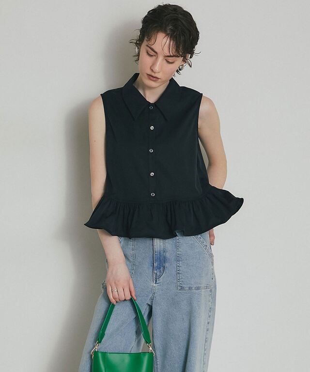 専用 美品 リファカッラト 正規品 ARVELLIA】SLEEVELESS PEPLUM SHIRT