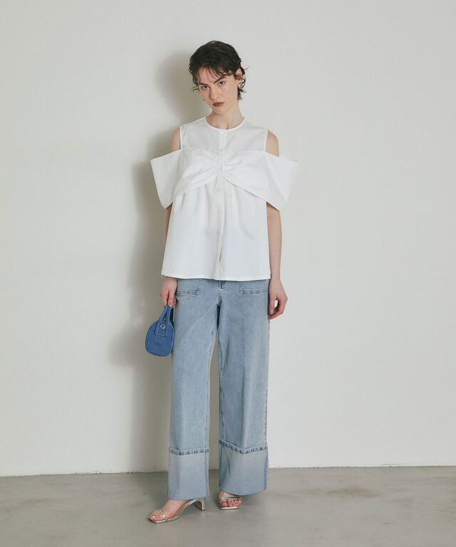 ARVELLIA】 SCULPTED BOW BLOUSE