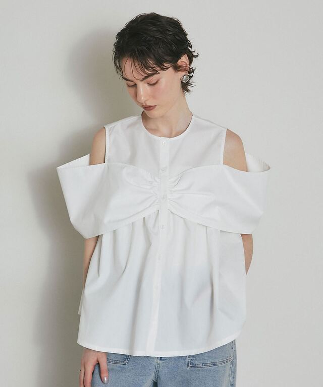ARVELLIA】 SCULPTED BOW BLOUSE