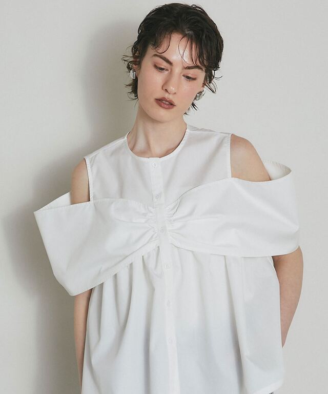 ARVELLIA】 SCULPTED BOW BLOUSE