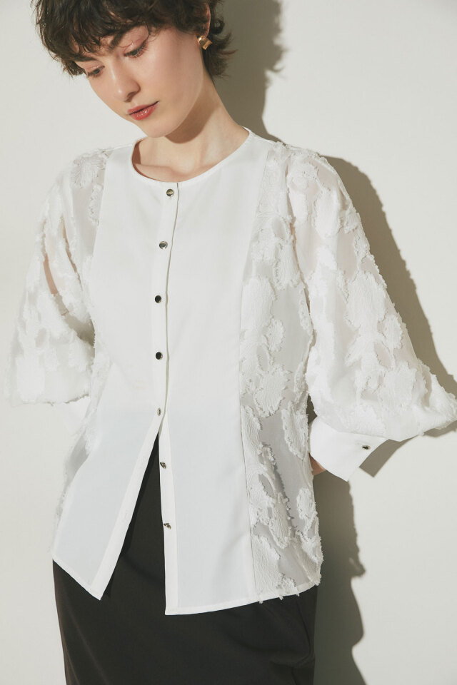 ビジュー付きスウェットチュニック