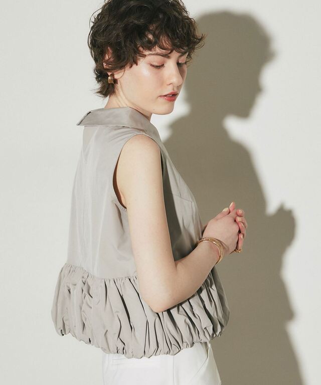 ちょび　レモン✖️8 ARVELLIA】 GATHERED HEM SLEEVELESS TOP