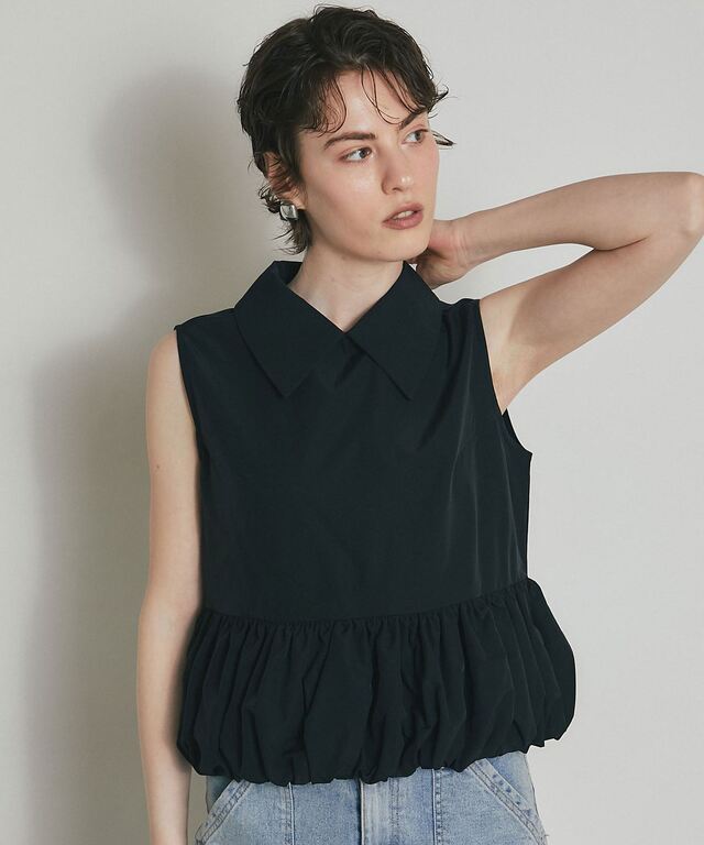 ちょび　レモン✖️8 ARVELLIA】 GATHERED HEM SLEEVELESS TOP
