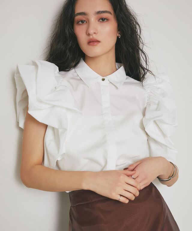 4月発売予定【ARVELLIA】AIRY RUFFLE BLOUSE