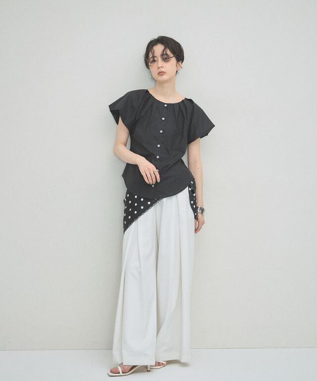ARVELLIA】SOFT PLEAT BLOUSE