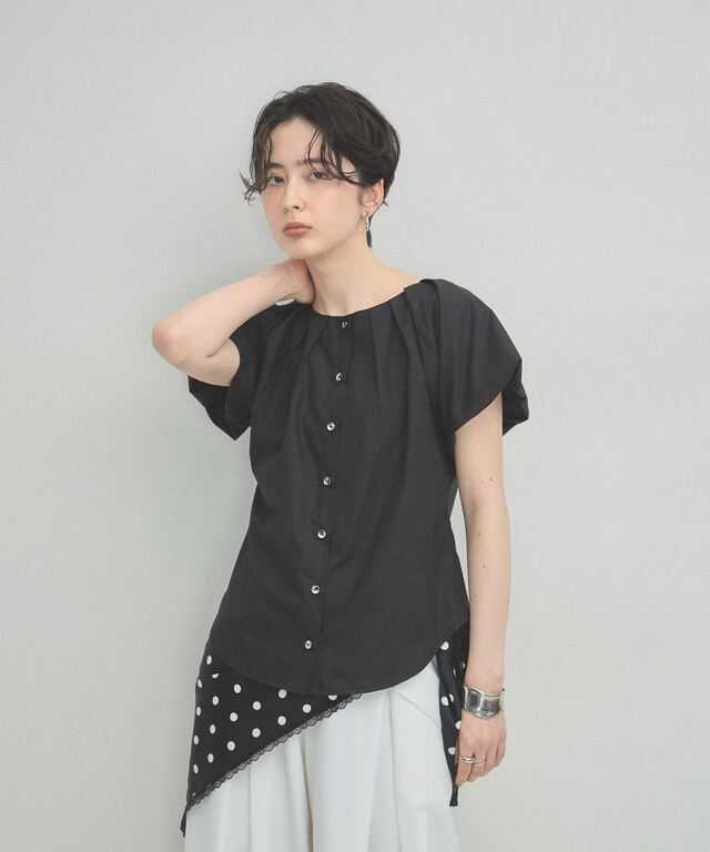 ARVELLIA】SOFT PLEAT BLOUSE