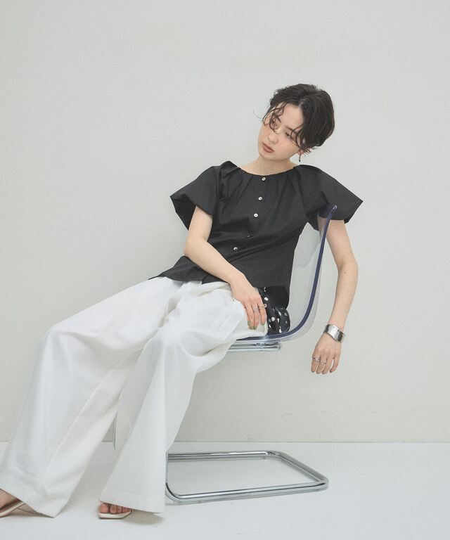ARVELLIA】SOFT PLEAT BLOUSE