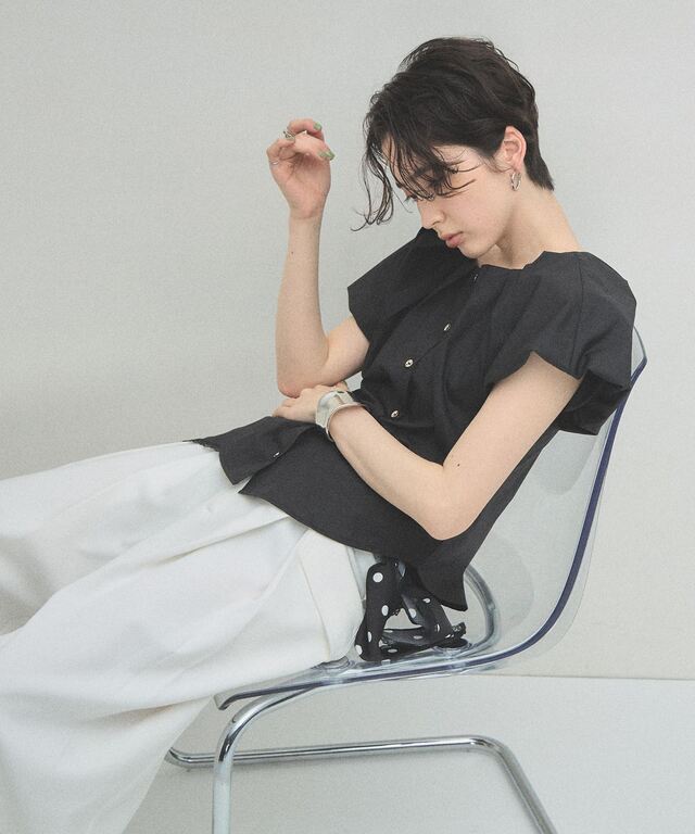 ARVELLIA】SOFT PLEAT BLOUSE