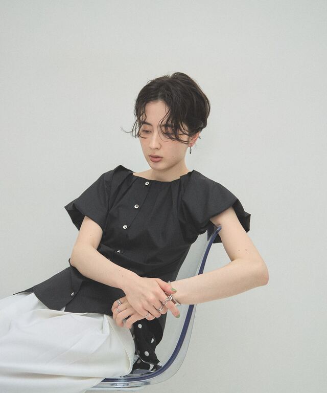 みつ様　オーダー品　② ARVELLIA】SOFT PLEAT BLOUSE