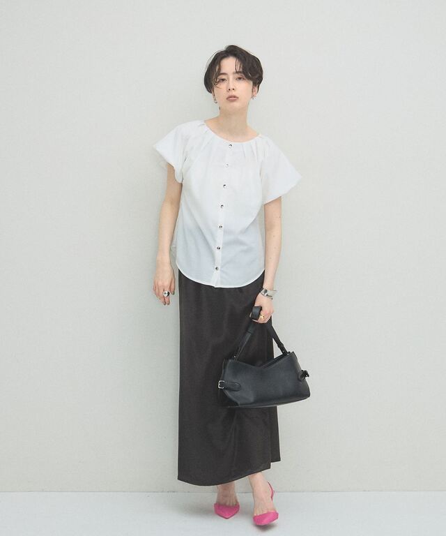 ARVELLIA】SOFT PLEAT BLOUSE