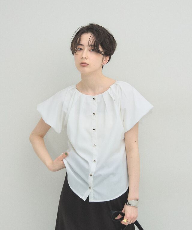 ARVELLIA】SOFT PLEAT BLOUSE