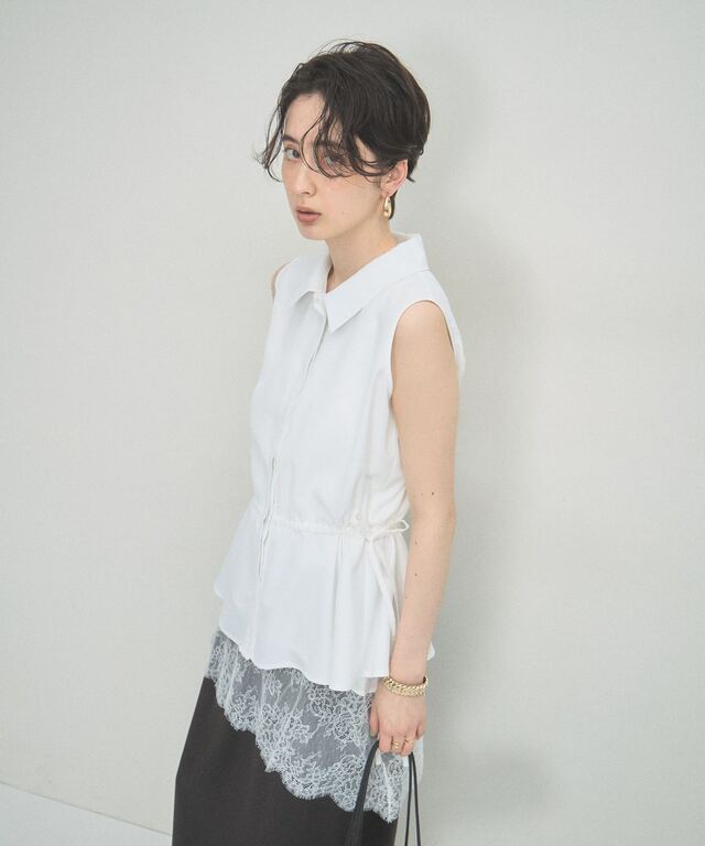 ARVELLIA】WAIST DRAW BLOUSE