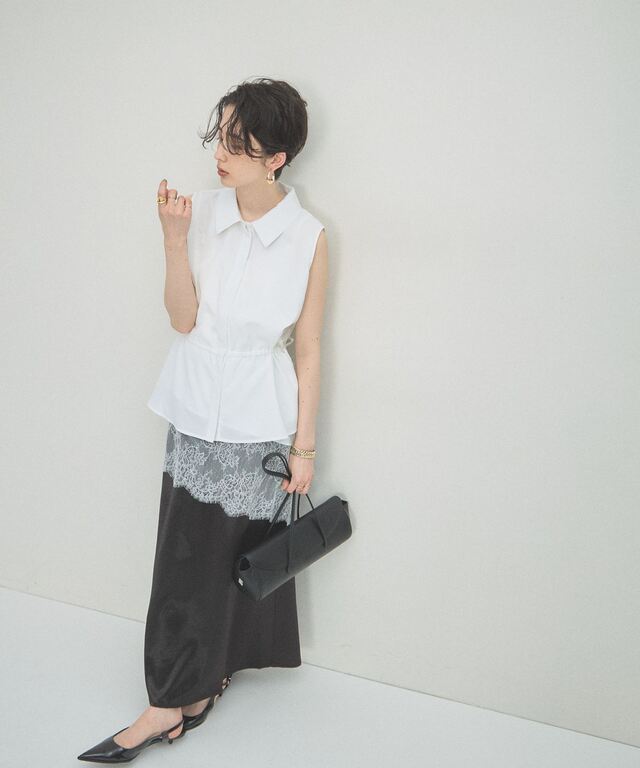 ARVELLIA】WAIST DRAW BLOUSE