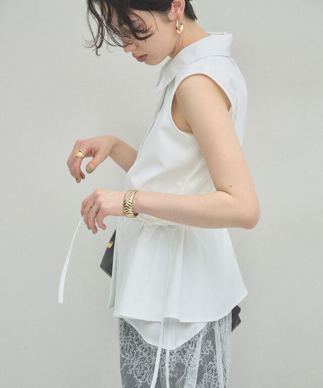 ARVELLIA】WAIST DRAW BLOUSE
