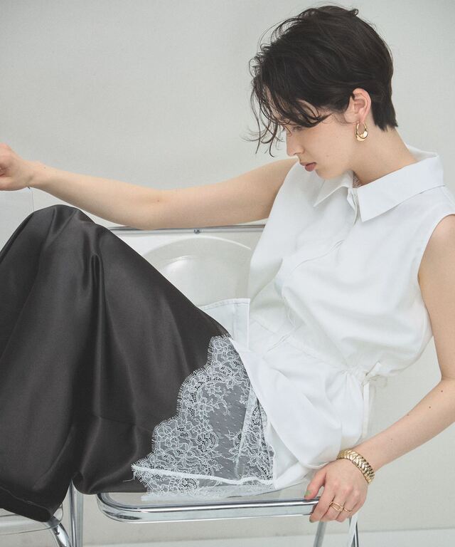 高級和装ボディ　着付け　ディスプレイ ARVELLIA】WAIST DRAW BLOUSE
