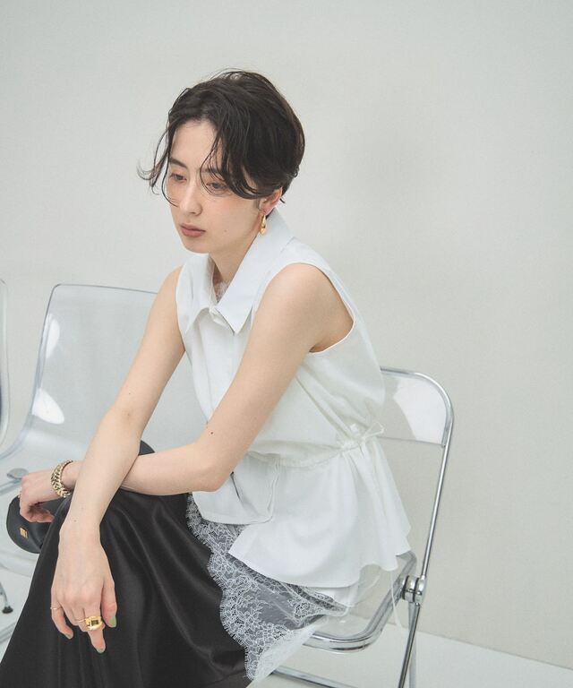 ARVELLIA】WAIST DRAW BLOUSE
