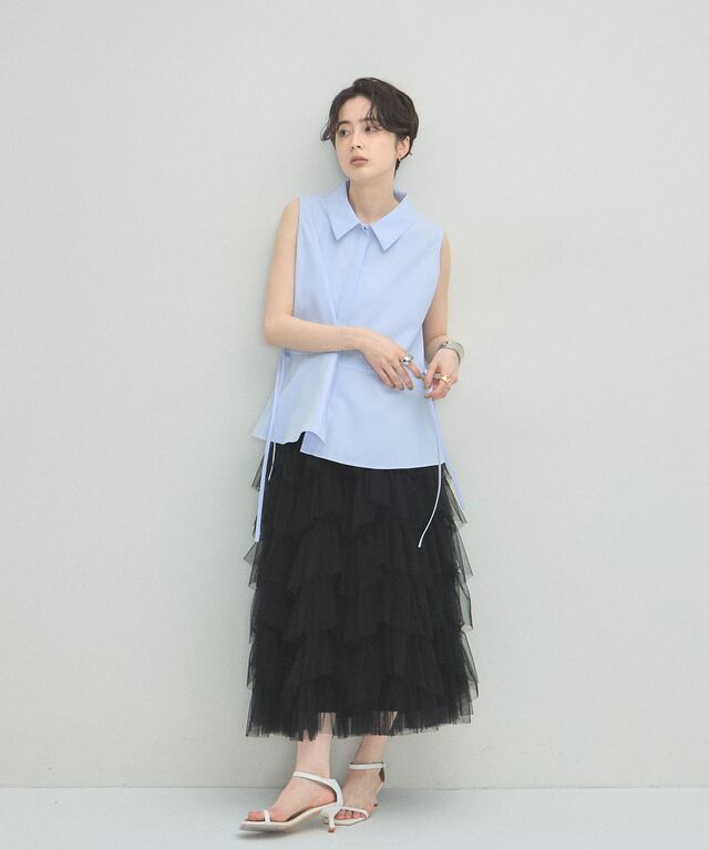 ARVELLIA】WAIST DRAW BLOUSE
