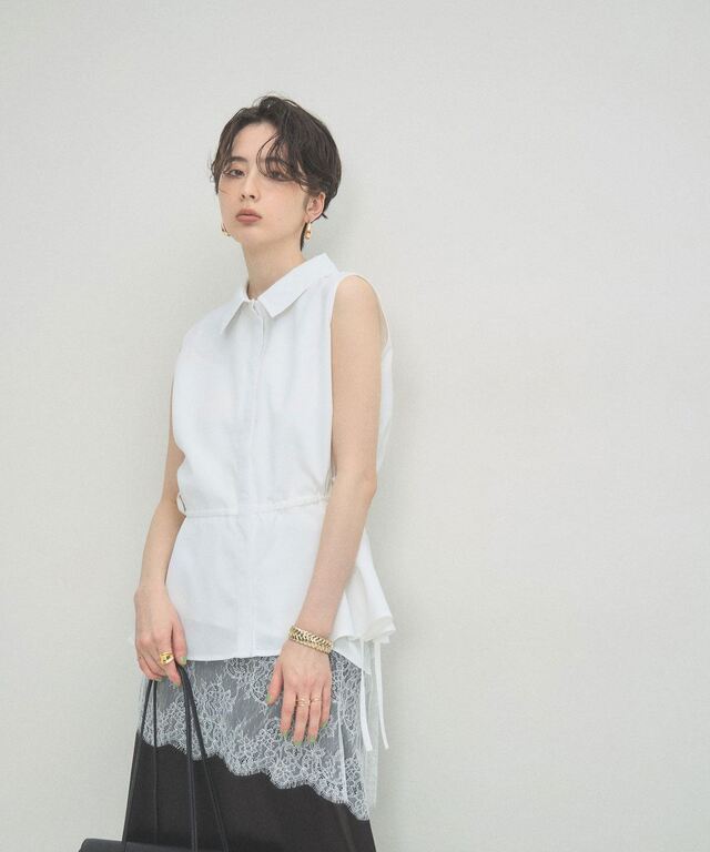 ARVELLIA】WAIST DRAW BLOUSE