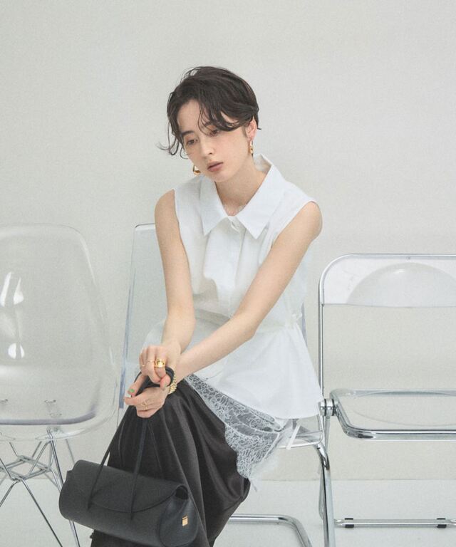 ARVELLIA】WAIST DRAW BLOUSE