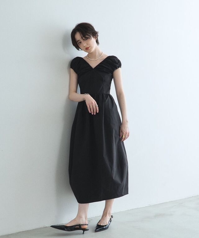 6月27日再販！【ARVELLIA】RUCHED SLIMーRINE DRESS