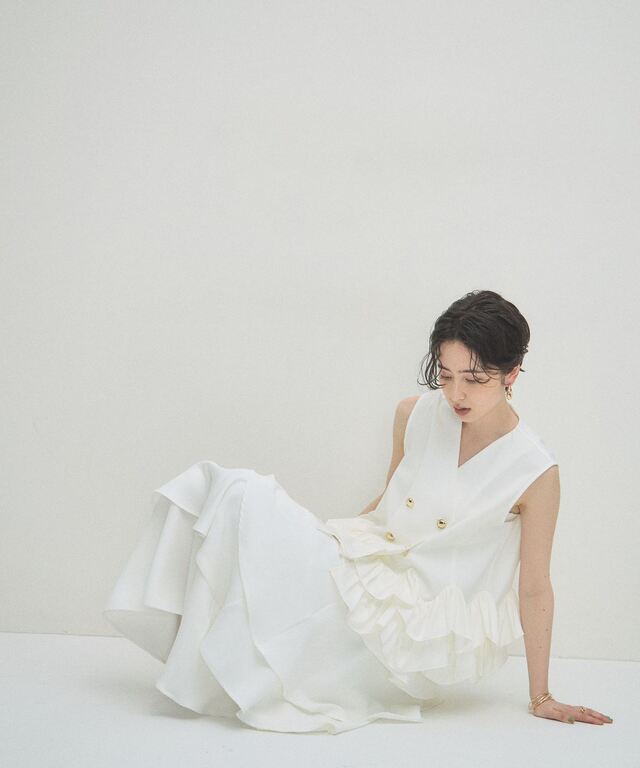 ARVELLIA】TIERED FLARE SKIRT