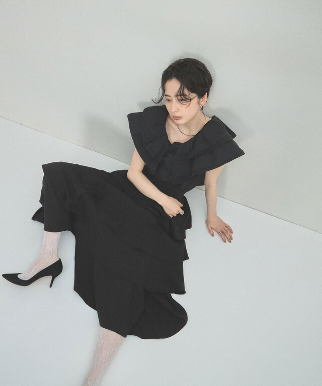 ARVELLIA】TIERED FLARE SKIRT
