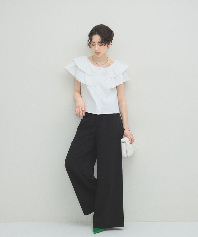 Bell♡ページ ARVELLIA】PINTUCK RUFFLE BLOUSE