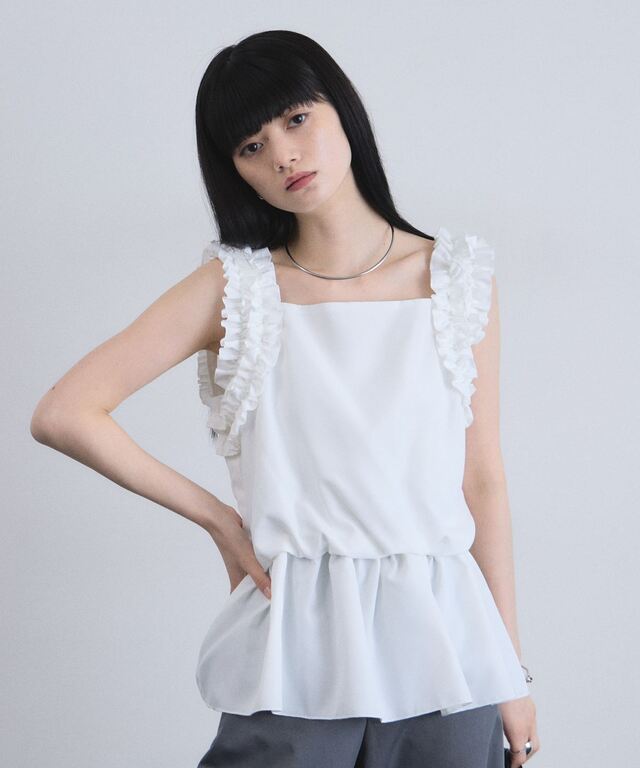 ARVELLIA】CONTOUR RUFFLE TOP