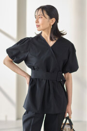 リネンブレンドカシュクール風セットアップ