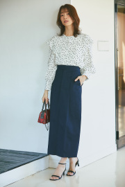 【SALE　】【石井亜美さん着用】ピンタックチノスカート＊SALE品につき返品/交換/注文確定後の変更キャンセル不可＊