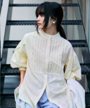2月7日再販！【LONG SELLER】ピンタックシャツブラウス（長袖）