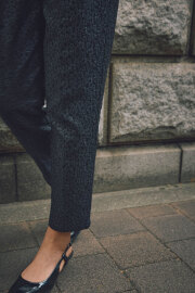 フラワージャガードテーパードパンツ