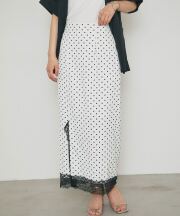 レーストリミングドットスカート