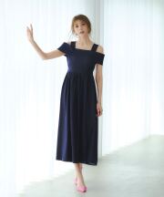 【美香さん着用】オープンショルダーデニムワンピース