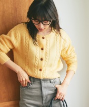 《柳橋唯さん着用》ケーブルモヘアカーディガン《WINTER KNIT COLLECTION》