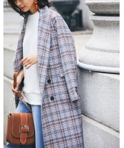 【OUTER SALE】チェックテーラードコート＊SALE品につき返品/交換/注文確定後の変更キャンセル不可＊