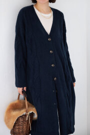 【SALE】ケーブルロングカーディガン※一部店舗のみ入荷＊SALE品につき返品/交換/注文確定後の変更キャンセル不可＊
