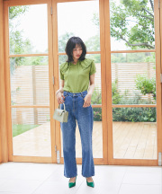 フレアデニムパンツ