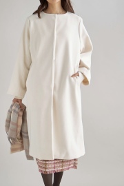 【OUTER SALE】ノーカラーフェイクメルトンコート＊SALE品につき返品/交換/注文確定後の変更キャンセル不可＊