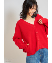 【SALE】片畦ニットカーディガン＊SALE品につき返品/交換/注文確定後の変更キャンセル不可＊