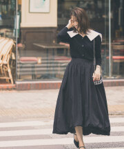 【石井亜美さんコラボ】ワッシャータフタバルーンスカート